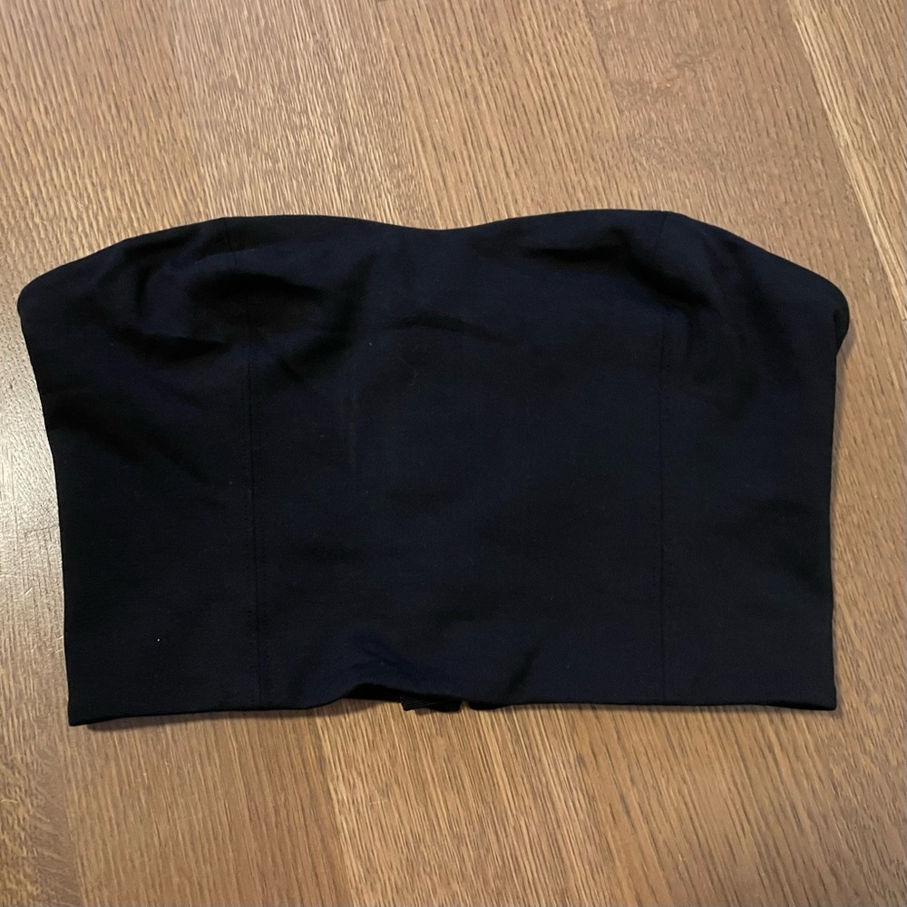 Aritzia Black Strapless Bustier Top